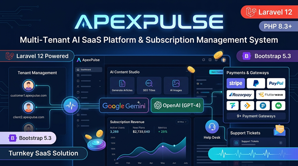 ApexPulse - Multi-Tenant AI SaaS Platform & Subscription Management System